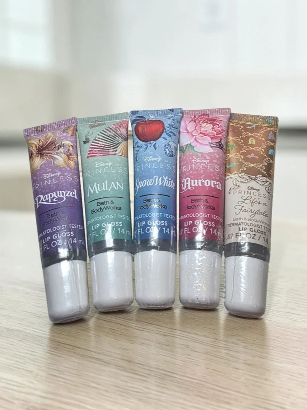 NEW*Bath & Body Works Disney Princess Lip Glosses Lot